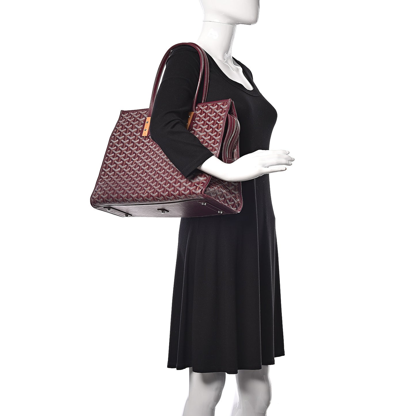 Goyardine Marquises Tote Burgundy