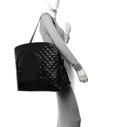 Saint Laurent Calfskin Quilted ES Giant Travel Bag Black 2 of 12
