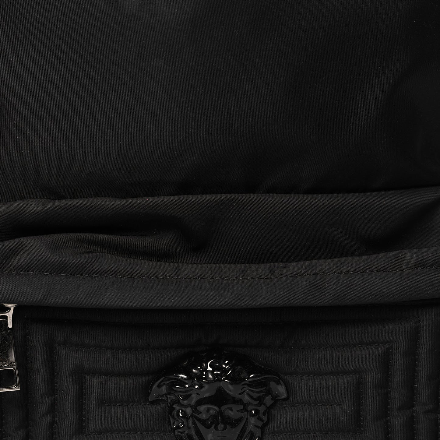 Nylon Palazzo Medusa Backpack Black