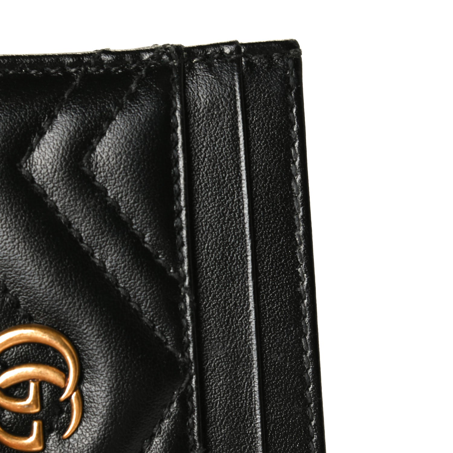 Gucci Calfskin Matelasse GG Marmont Card Holder Black 8 of 8