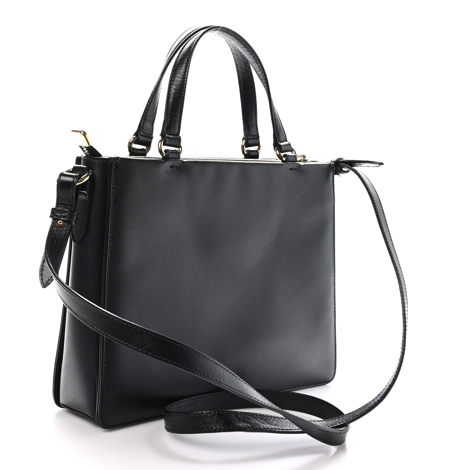 Salvatore Ferragamo Printed Calfskin Tracy Vara Tote Black 3 of 10
