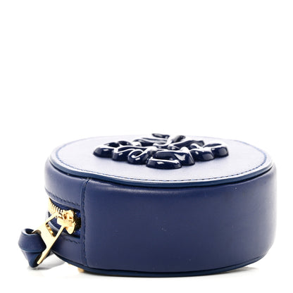 Loewe Calfskin Inflated Anagram Cookie Zip Coin Case Blue 4 of 10