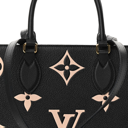 Louis Vuitton Empreinte Monogram Giant Onthego MM Black Beige 7 of 10