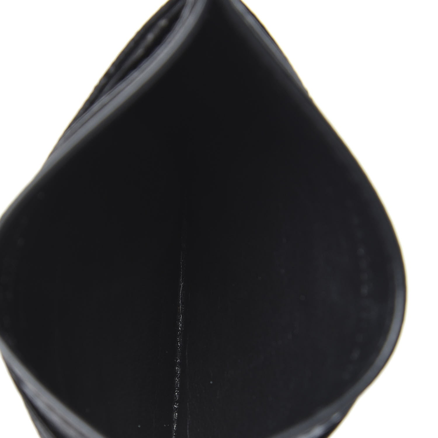 Saint Laurent Grain De Poudre Matelasse Chevron Monogram Credit Card Case Black 5 of 6