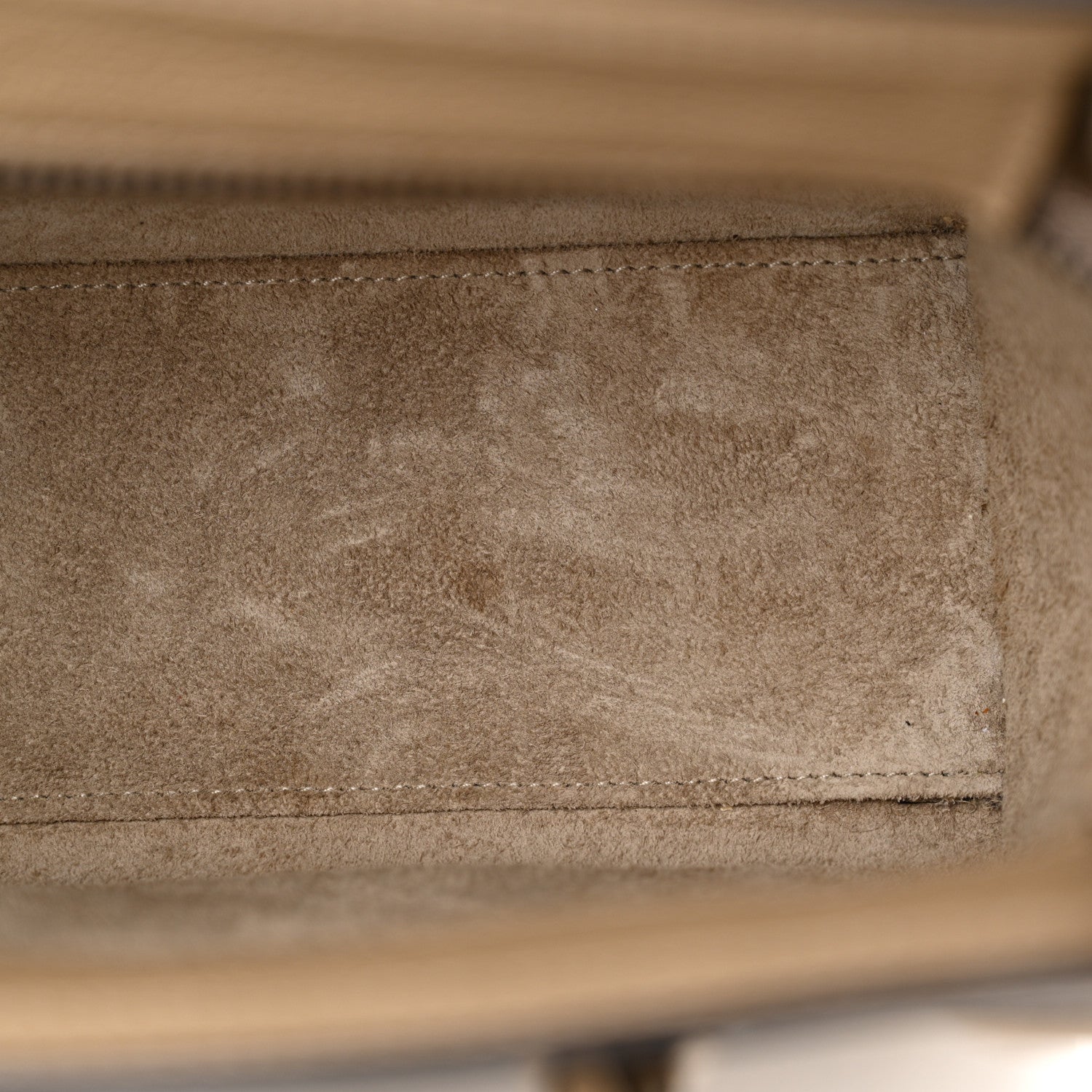 Celine Drummed Calfskin Nano Luggage Dune 12 of 15