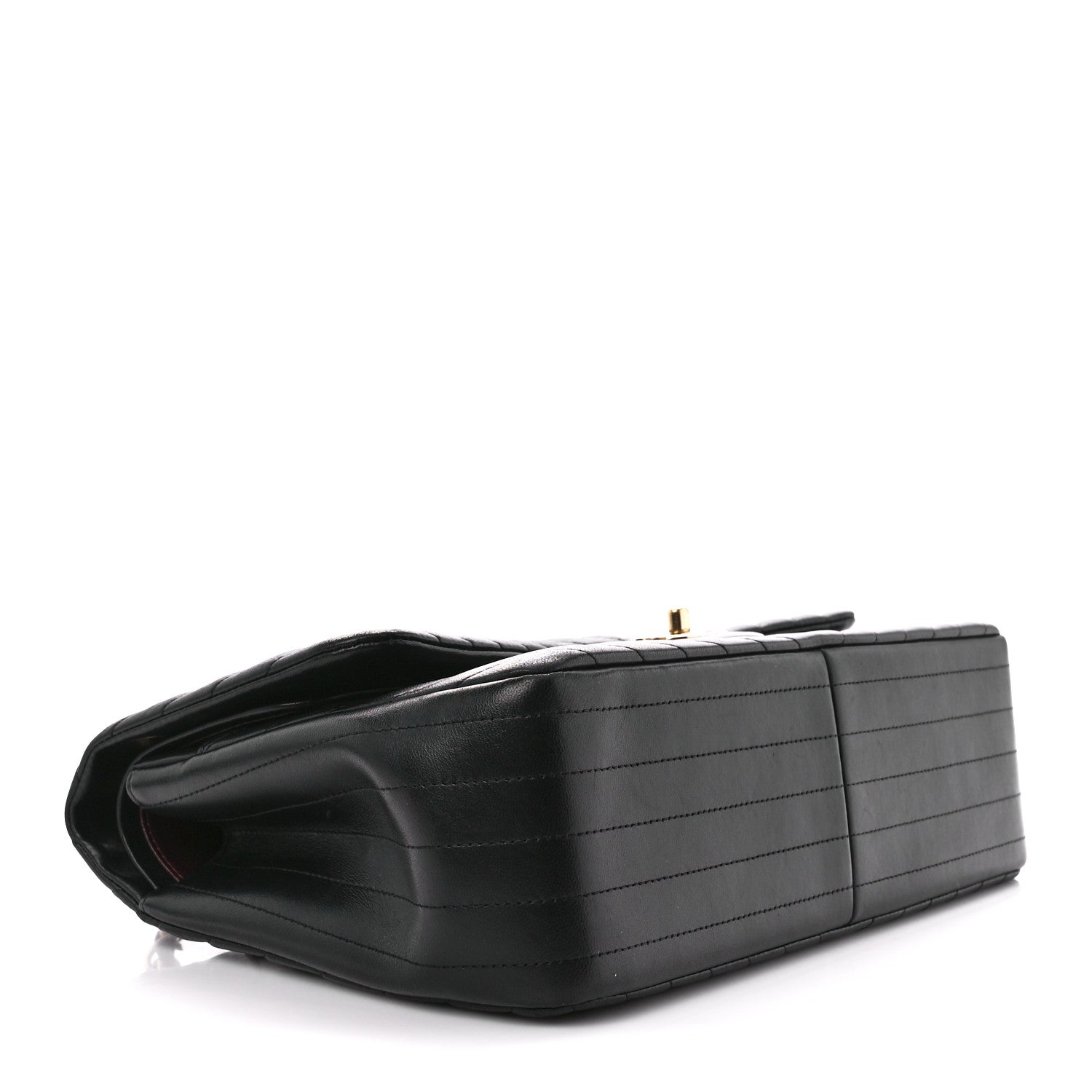 Chanel Lambskin Chevron Quilted Jumbo Double Flap Black 4 of 13