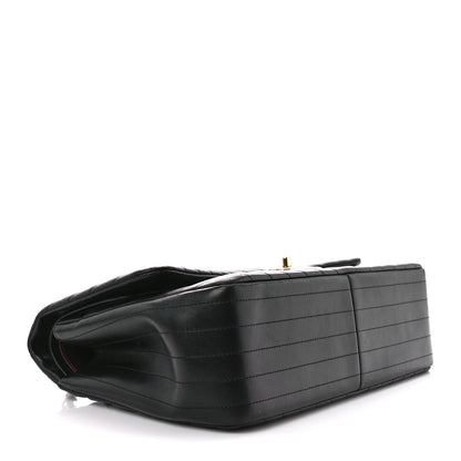 Chanel Lambskin Chevron Quilted Jumbo Double Flap Black 4 of 13