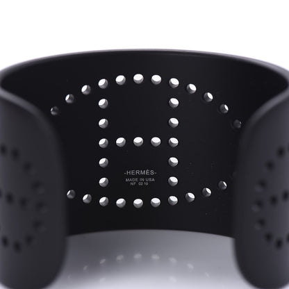 Hermes Aluminium Evelyne Sunset Cuff Bracelet T3 Black 4 of 5