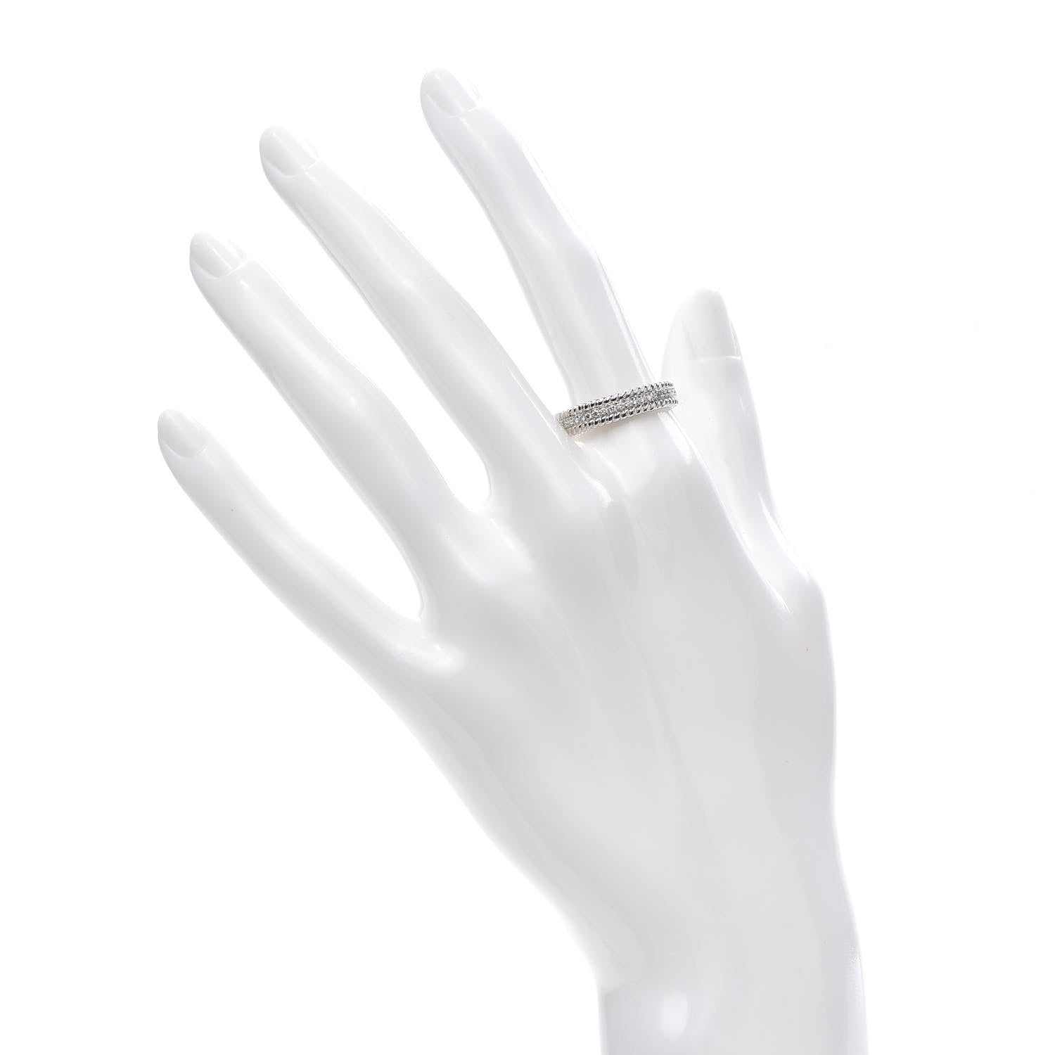 Tiffany Platinum Diamond Schlumberger Rope Two-Row Ring 56 7.5 2 of 6