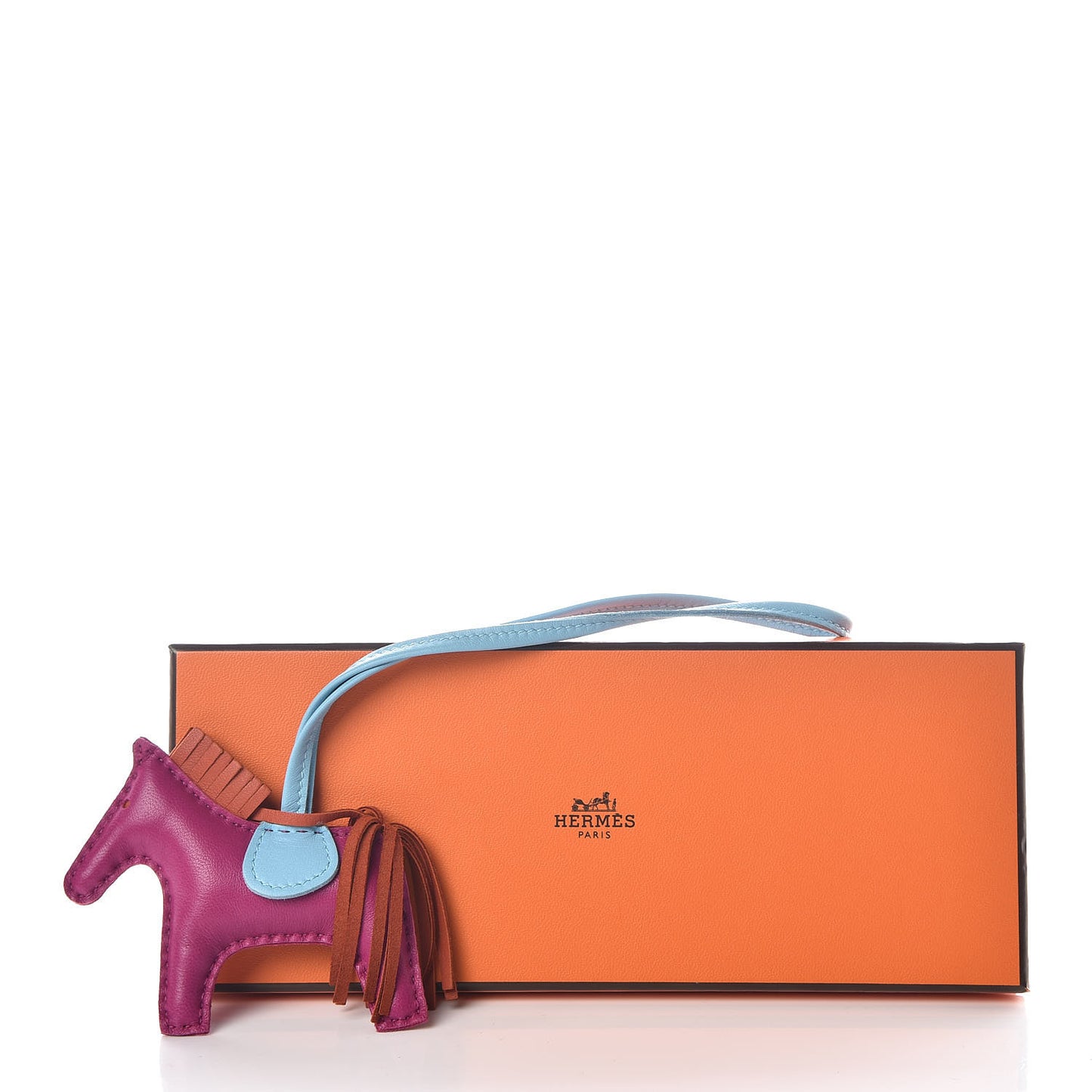 Milo Lambskin Grigri Rodeo Horse Bag Charm PM Rose Pourpre Cornaline Celeste