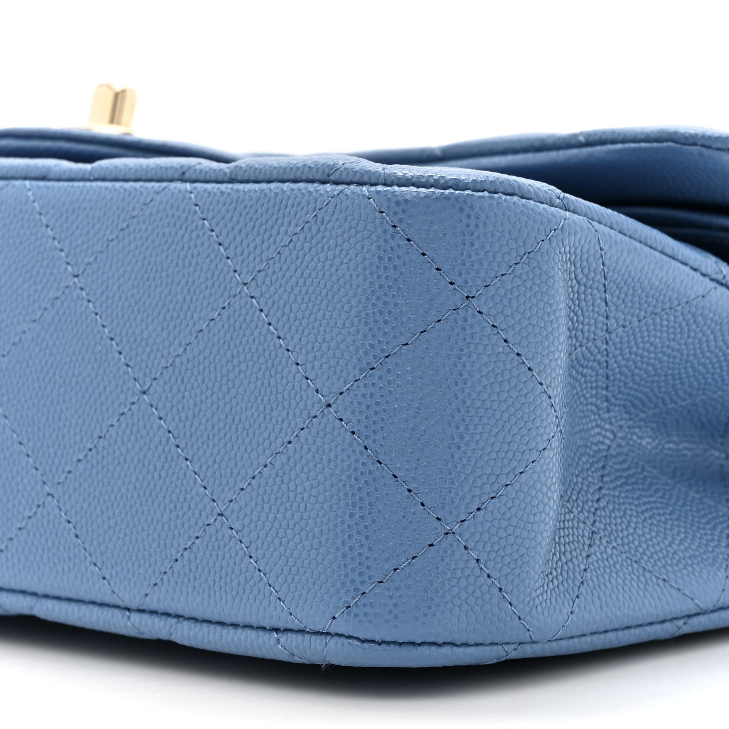 Chanel Caviar Quilted Medium Double Flap Blue 9 of 11
