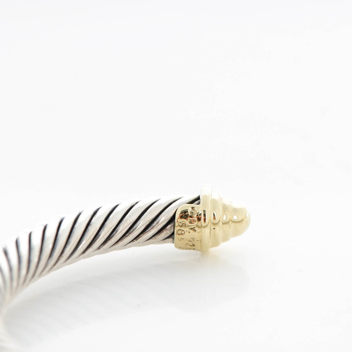 Sterling Silver 14K Yellow Gold 5mm Cable Classics Bracelet
