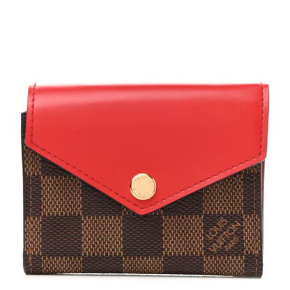 Louis Vuitton Damier Ebene Zoe Wallet Coquelicot 1 of 7