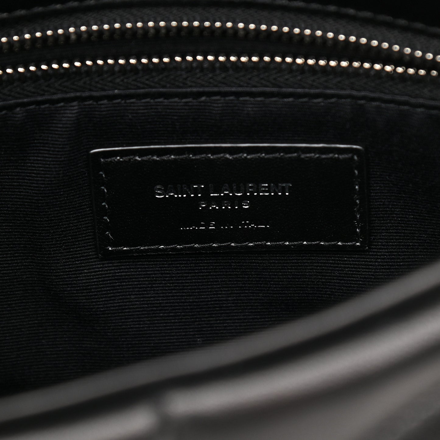 Lambskin Quilted Toy Loulou Puffer Monogram Chain Satchel Black