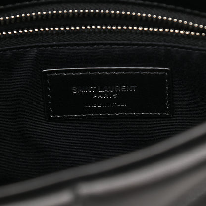 Saint Laurent Lambskin Quilted Toy Loulou Puffer Monogram Chain Satchel Black 6 of 8