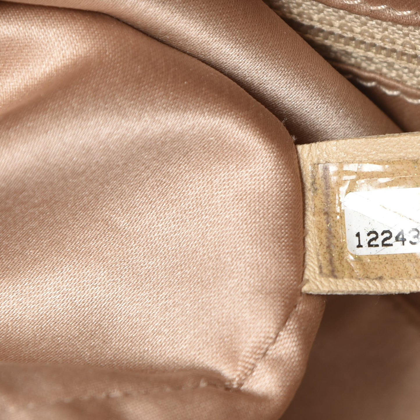 Lambskin Bubble Quilt Bowler Dark Beige