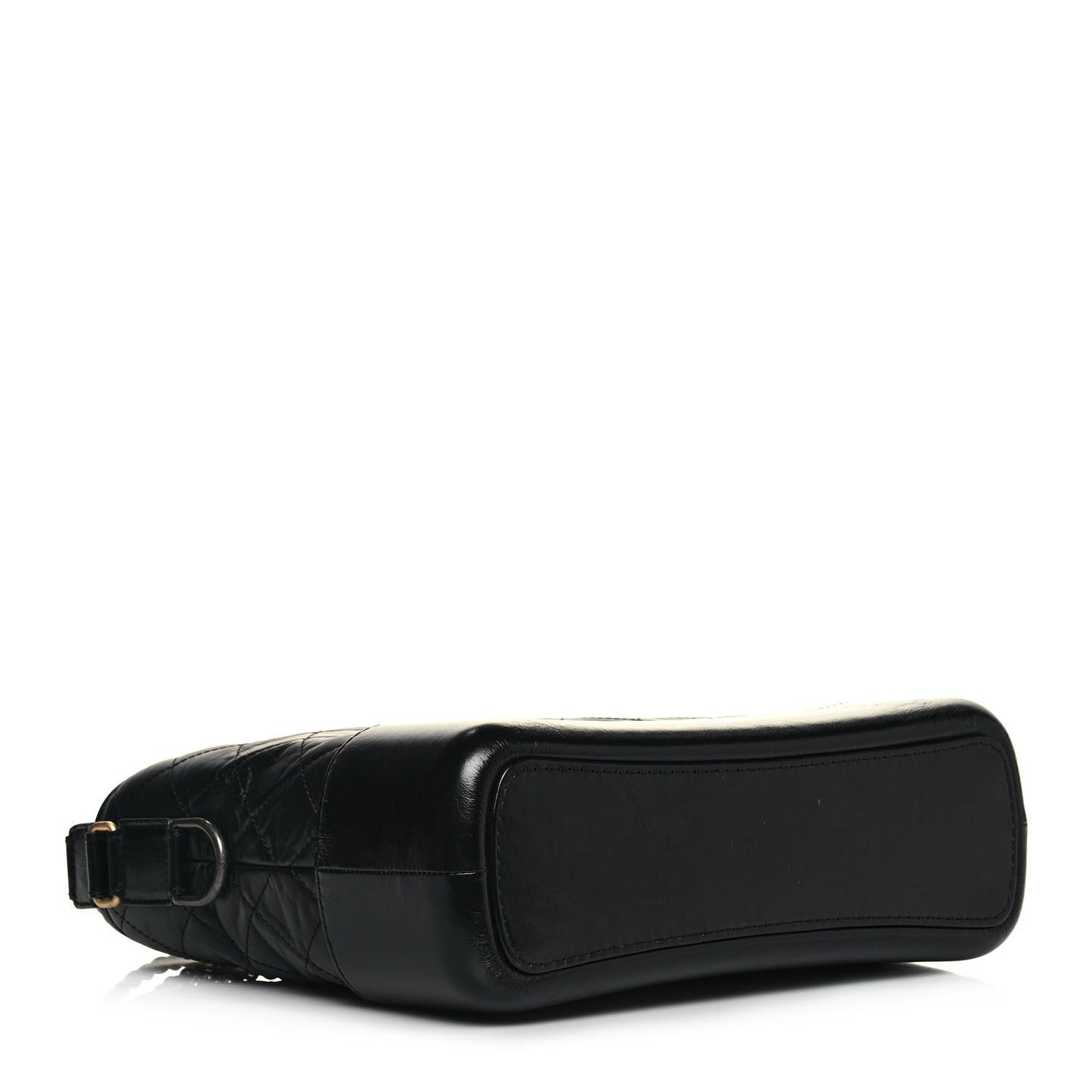 Aged Calfskin Quilted Medium Gabrielle Hobo Black