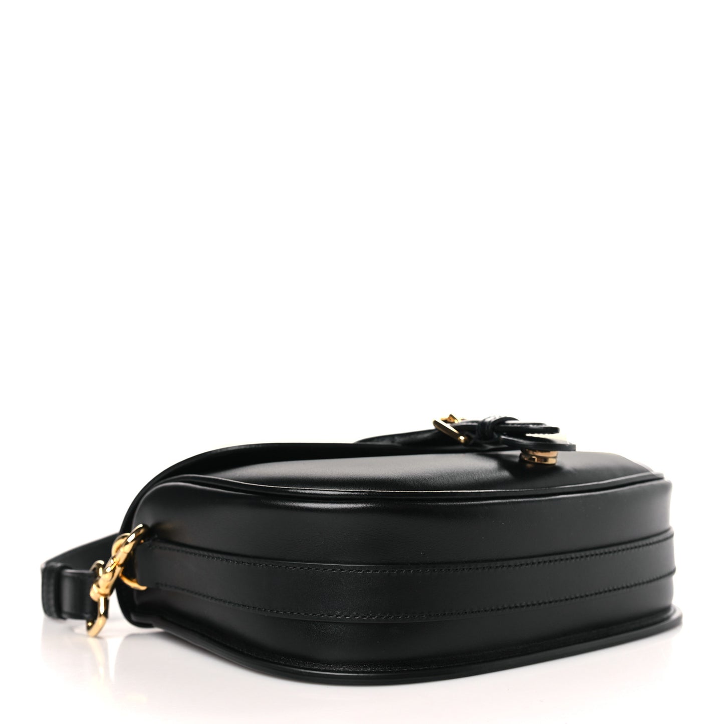 Box Calfskin Medium Bobby Flap Black