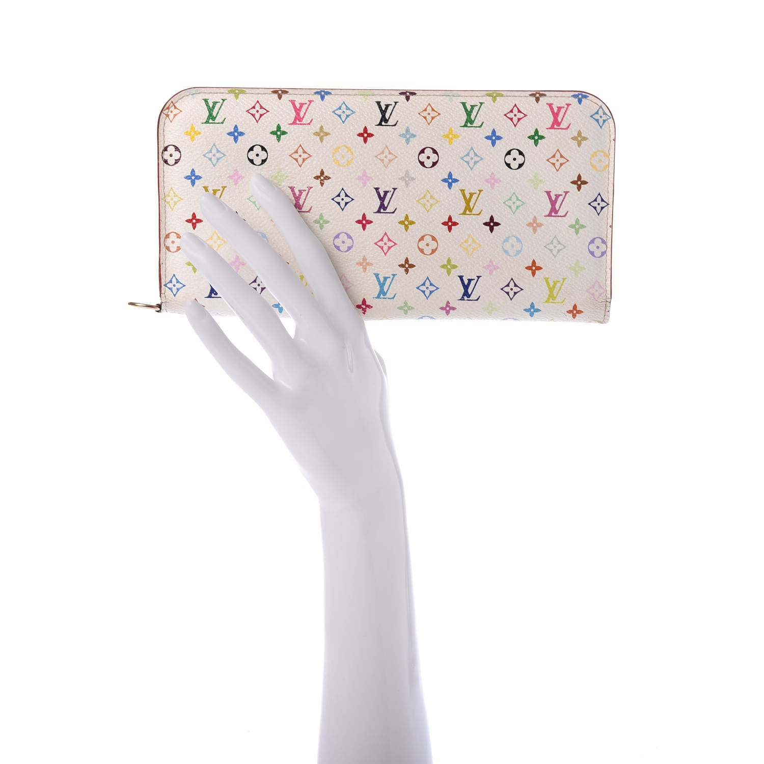 Louis Vuitton Monogram Multicolor Insolite Wallet White Litchi 2 of 11