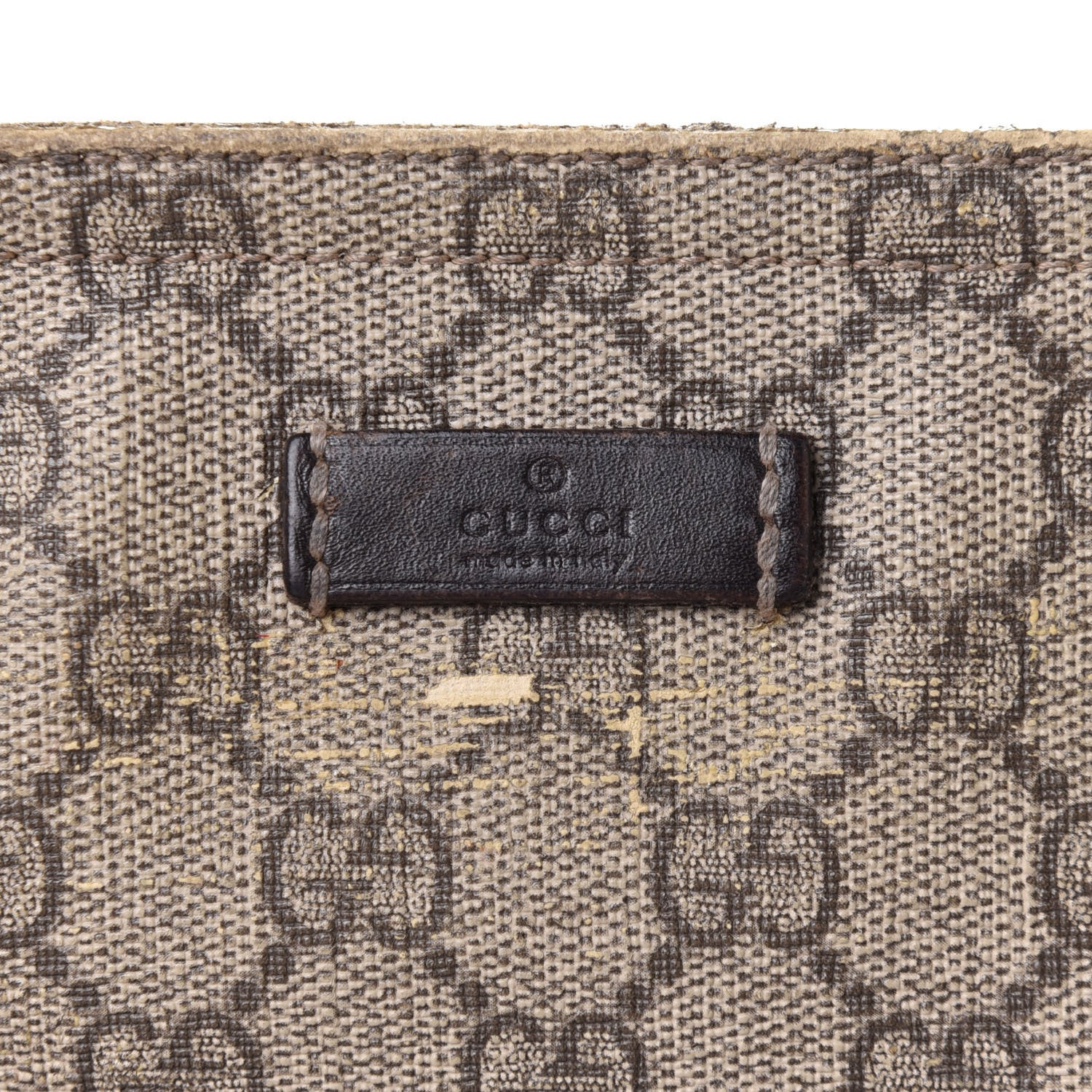 Gucci GG Supreme Monogram Medium Flat Messenger Bag Dark Brown 9 of 13