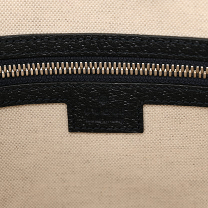 Gucci GG Supreme Monogram Textured Dollar Calfskin Web Small Ophidia Half Moon Hobo Beige Blue 7 of 12