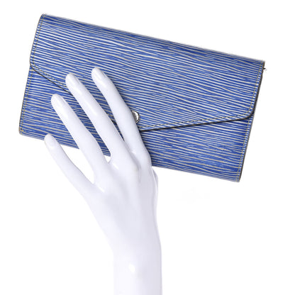 Louis Vuitton Epi Sarah Wallet NM Denim Light 2 of 8