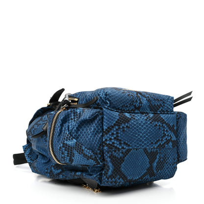 Burberry Nylon Python Print Medium Rucksack Backpack Blue 4 of 9