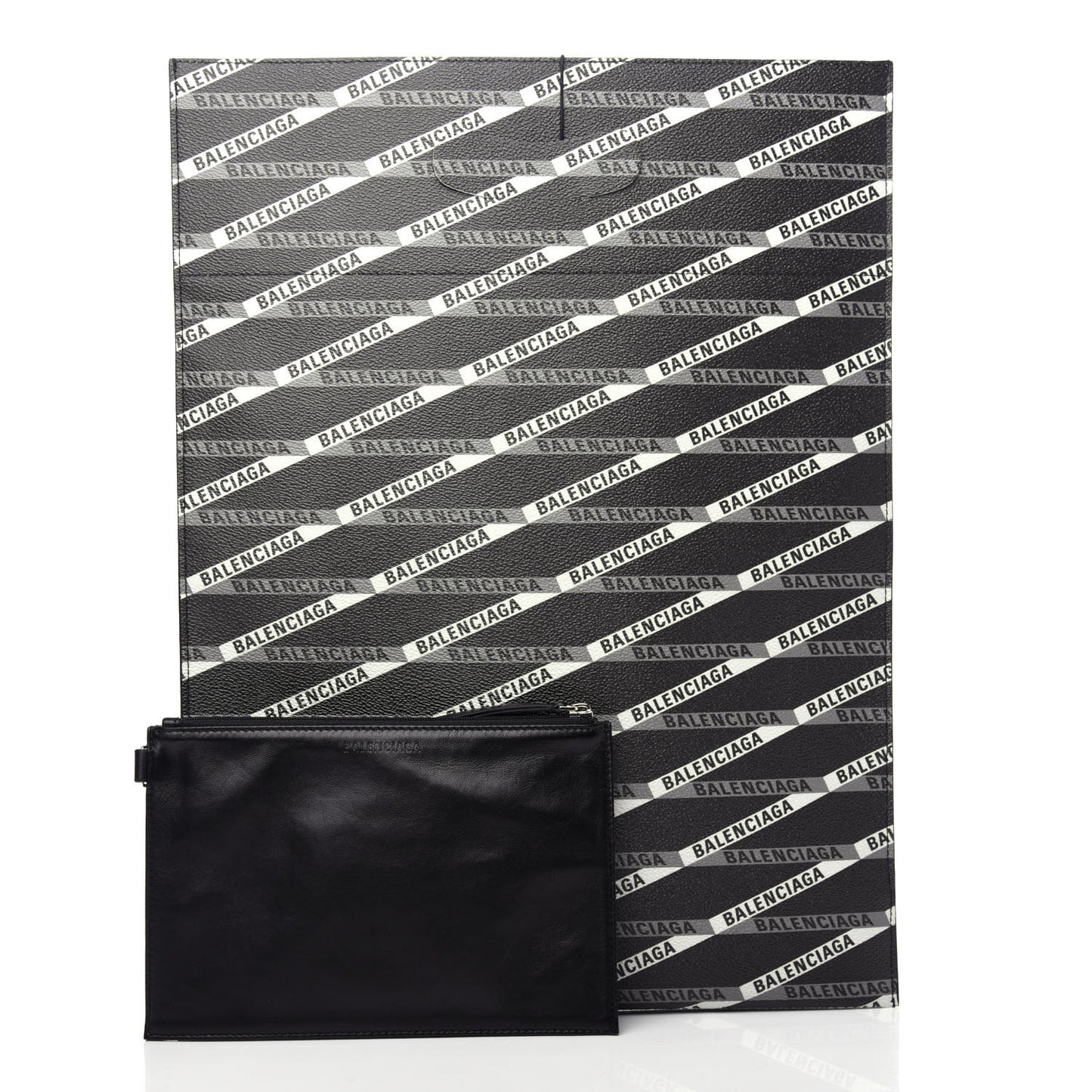 Coated Canvas Losange Monogram Plastic Bag Shopper S Black Grey