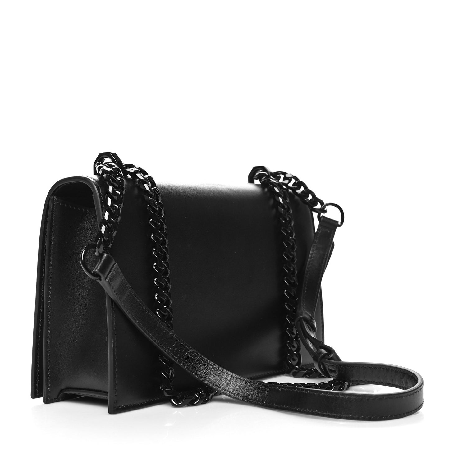 Calfskin Knuckle Shoulder Bag Black