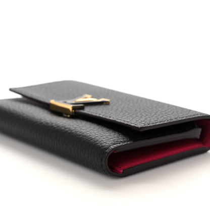Louis Vuitton Taurillon Capucines Compact Wallet Black 8 of 8