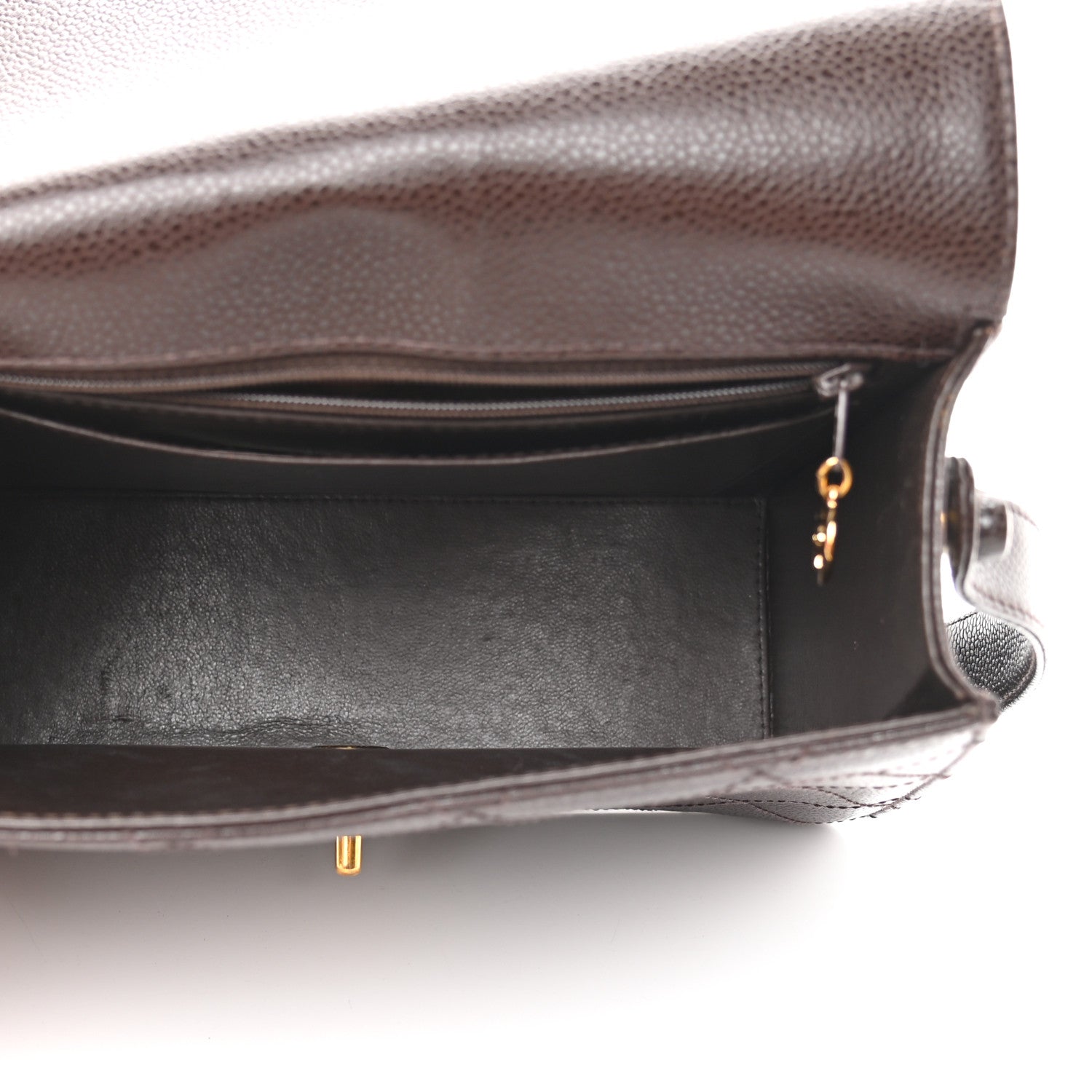 Chanel Caviar Flap Shoulder Bag Brown 4 of 7