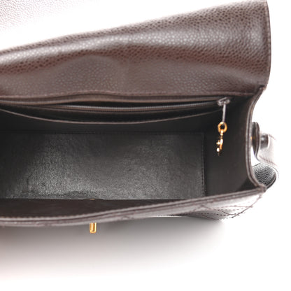 Chanel Caviar Flap Shoulder Bag Brown 4 of 7
