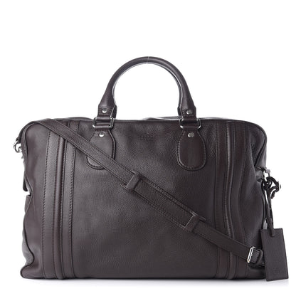 Gucci Calfskin Carry On Duffle Chocolate 1 of 10