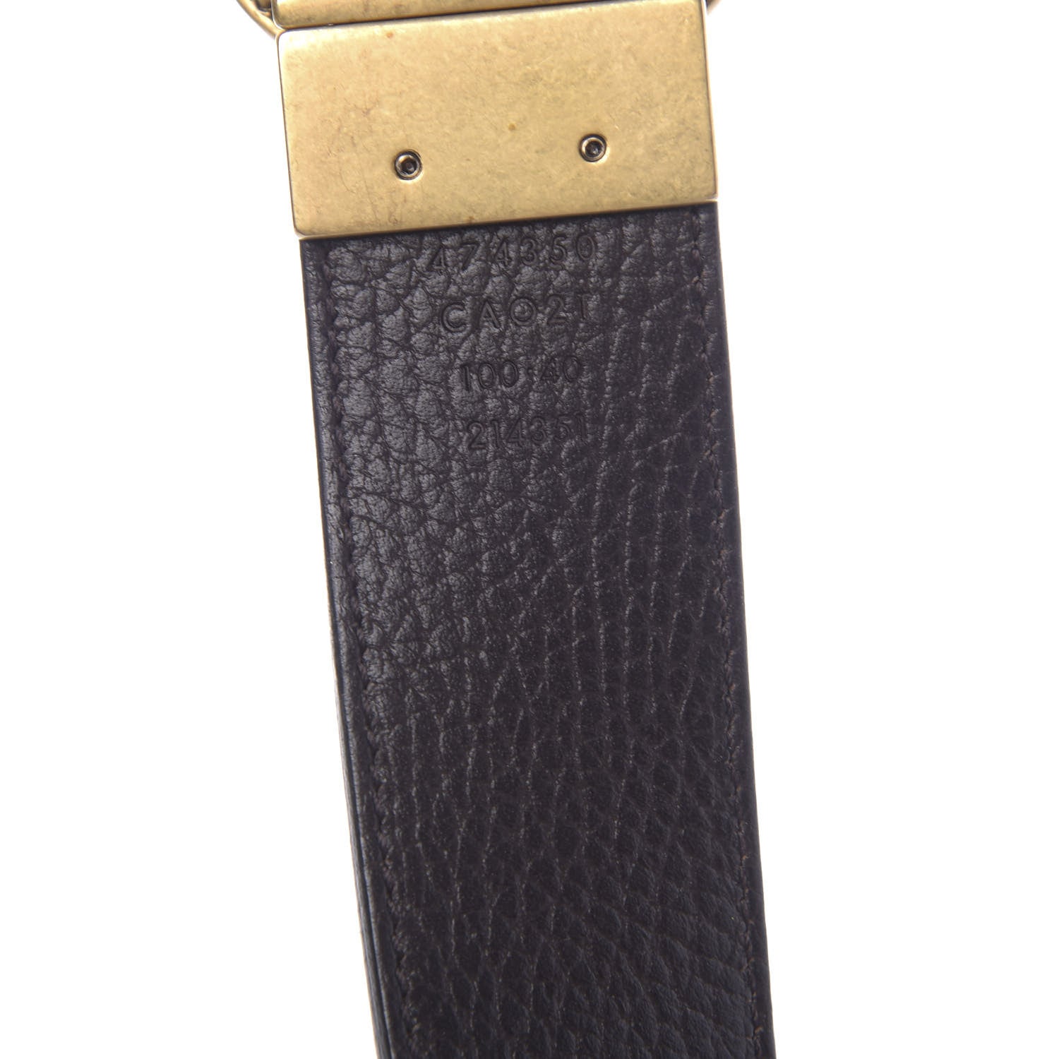 Gucci Calfskin Double G Reversible 37mm Belt 100 40 Black Cocoa 3 of 6