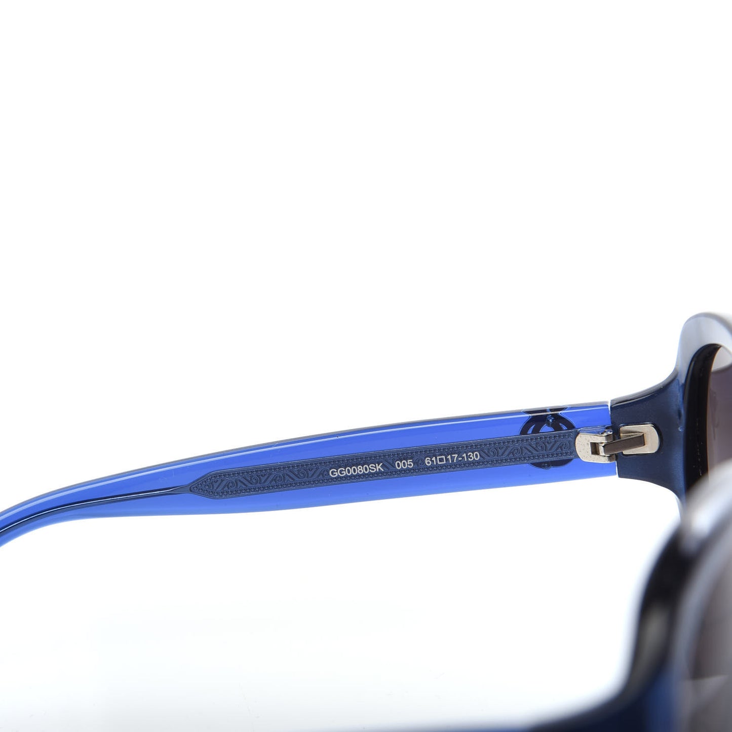 Acetate Oversized Round Sunglasses GG0080SK Blue