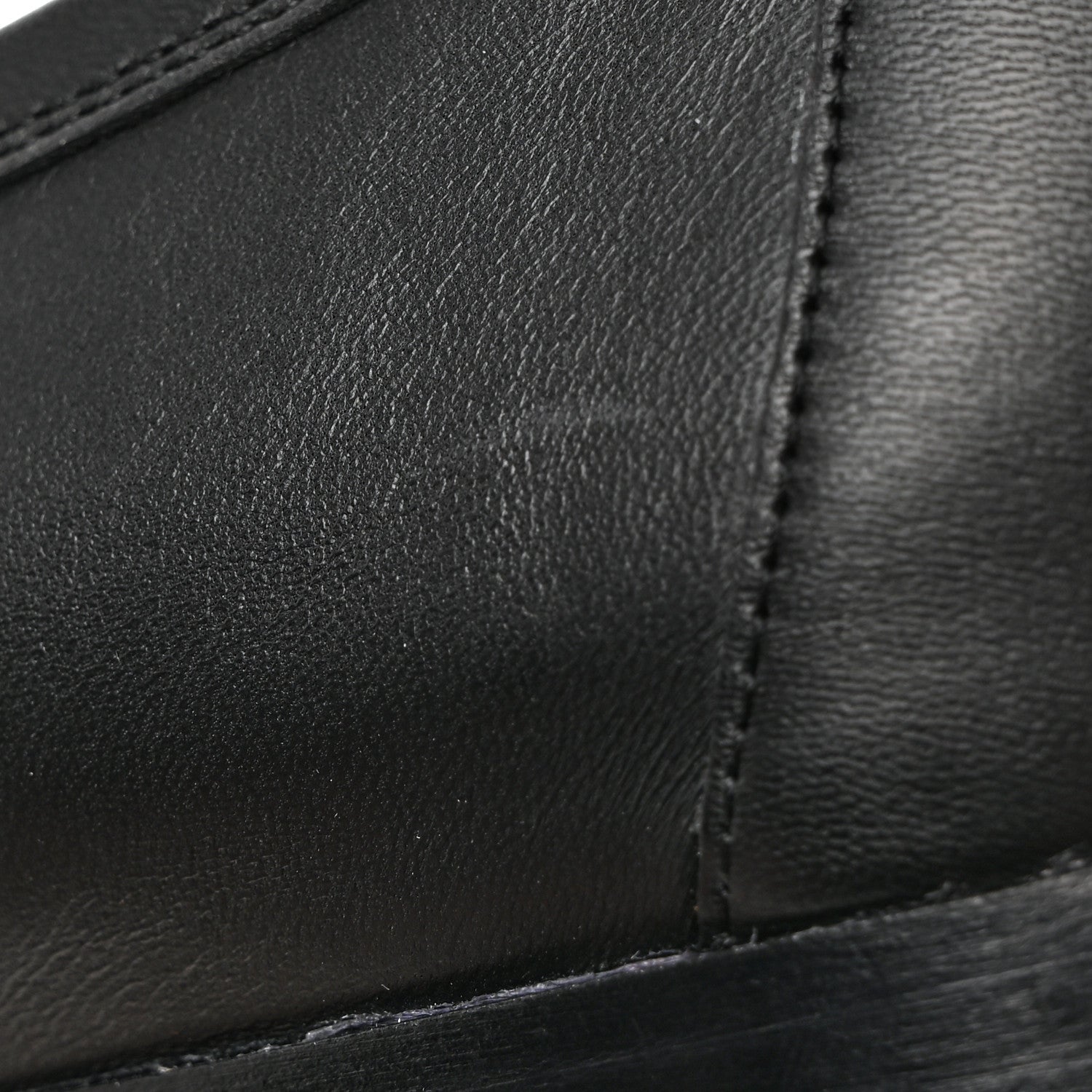 Chanel Calfskin Mens Stitched CC Loafers 42 Black 11 of 14