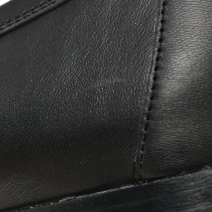 Chanel Calfskin Mens Stitched CC Loafers 42 Black 11 of 14