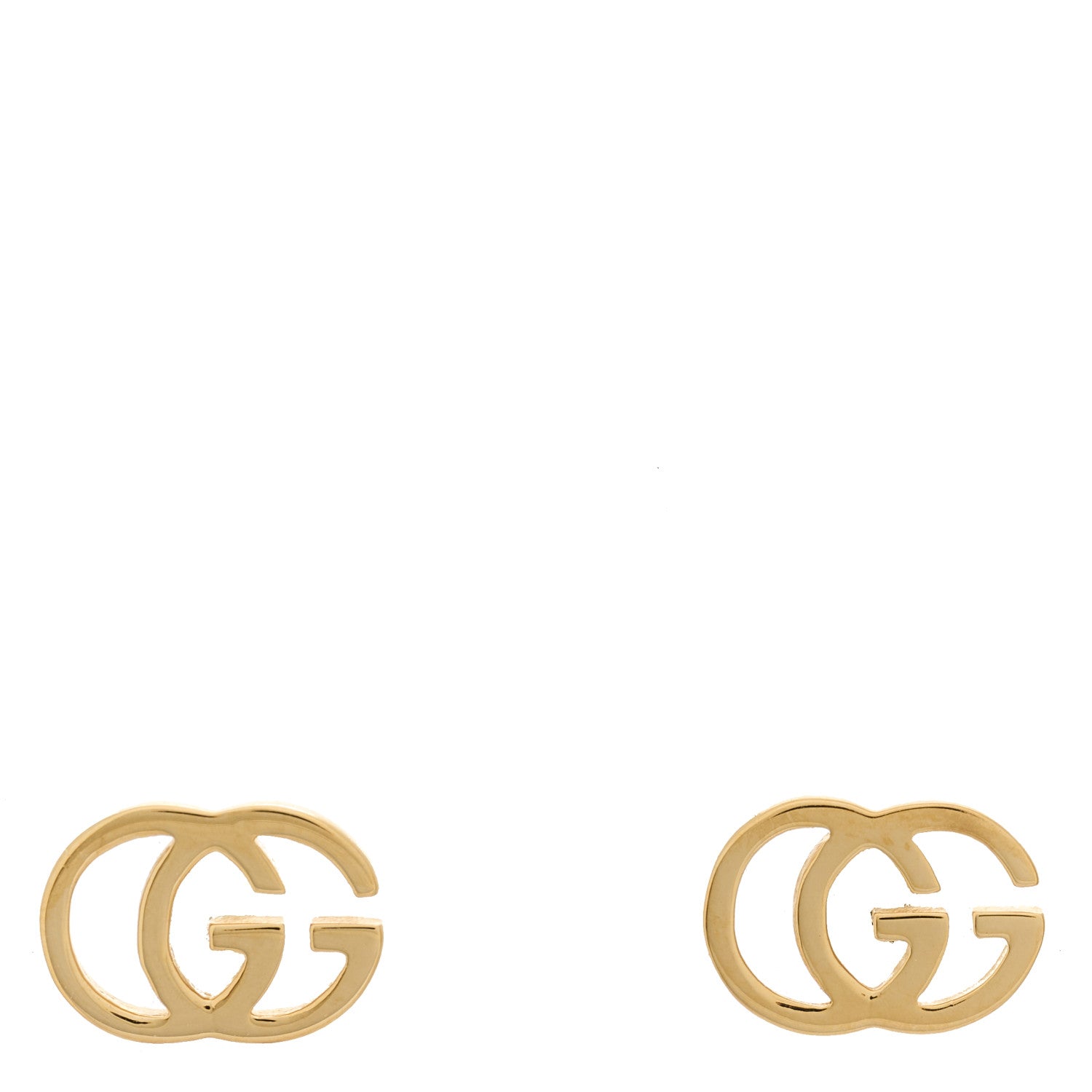 Gucci 18K Yellow Gold GG Tissue Stud Earrings 1 of 5