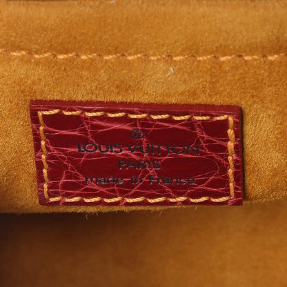 Louis Vuitton Denim Alligator Sac Fermoir PM 8 of 10
