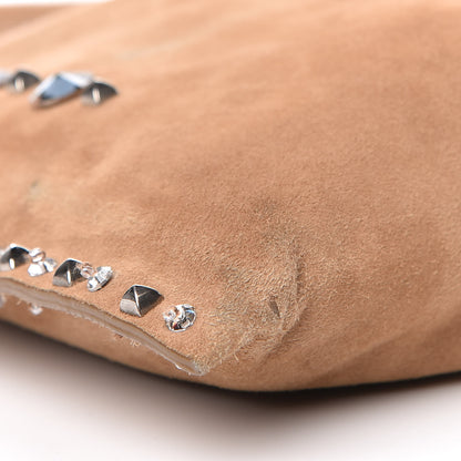 Prada Suede Studded Crystal Bag Light Brown 8 of 15