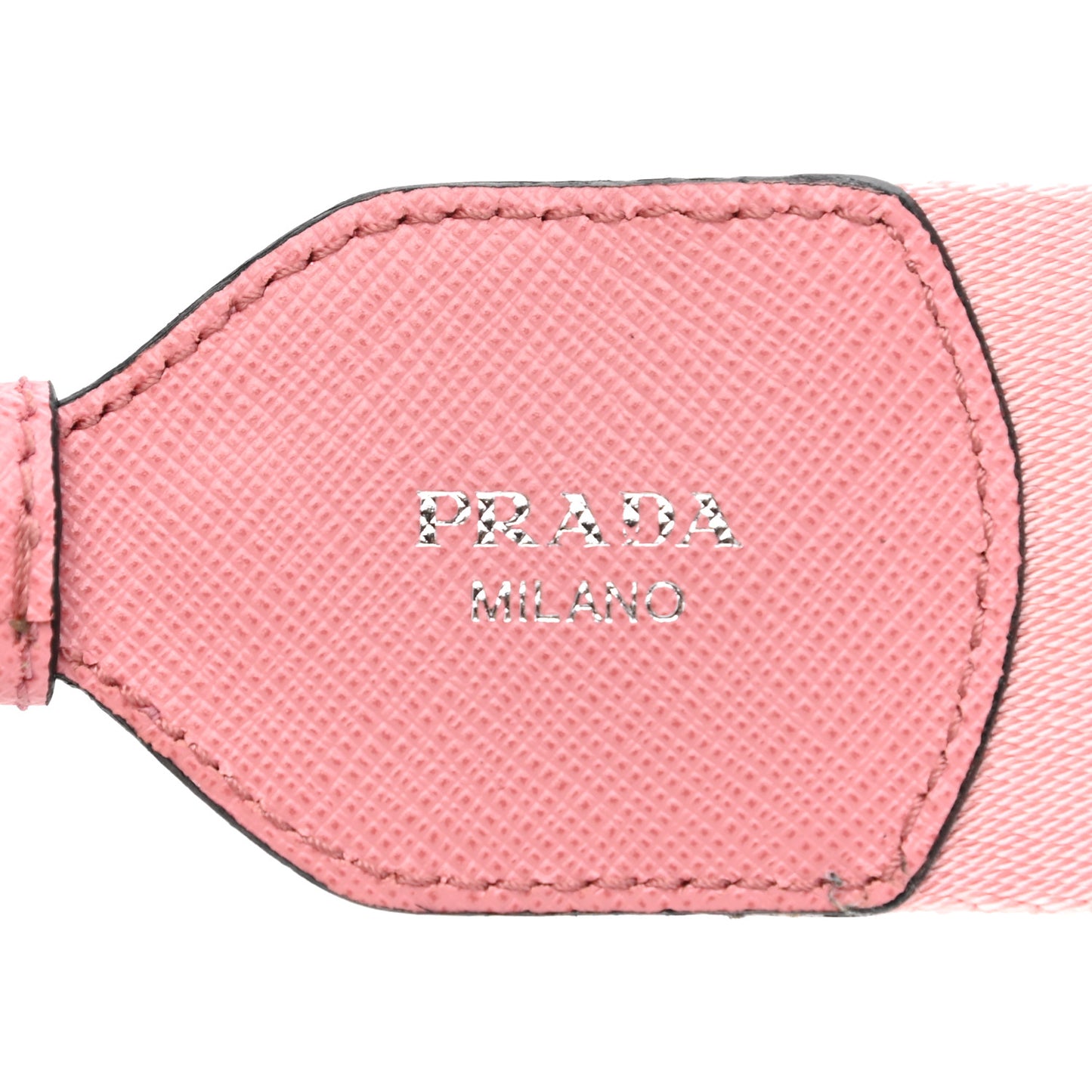 Vitello Daino Striped Fabric Shoulder Strap Petalo