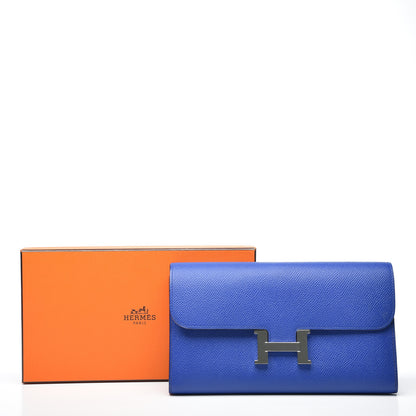 Hermes Epsom Constance Long Wallet Bleu Electrique 9 of 9