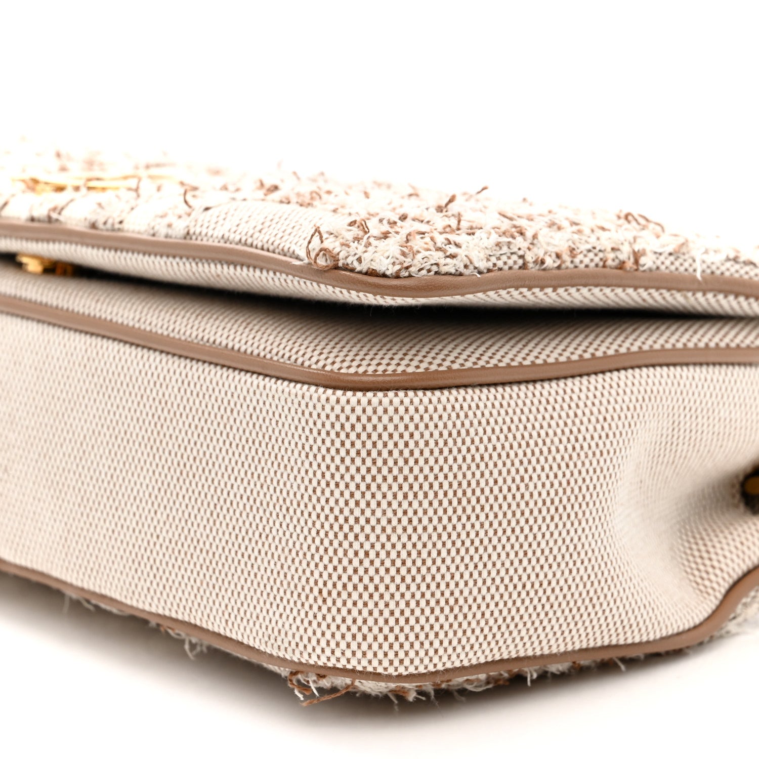 Burberry Lambskin Needle Punch Quilted Check Small Lola Bag Natural 9 of 9