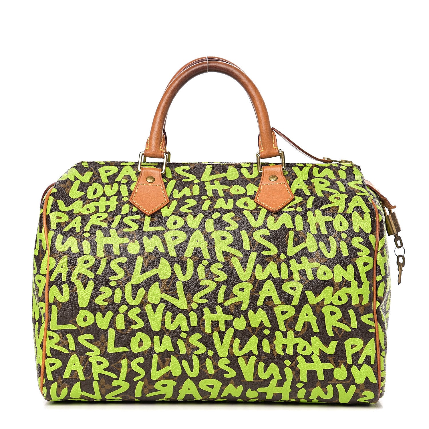 Louis Vuitton Monogram Graffiti Speedy 30 Green 1 of 11