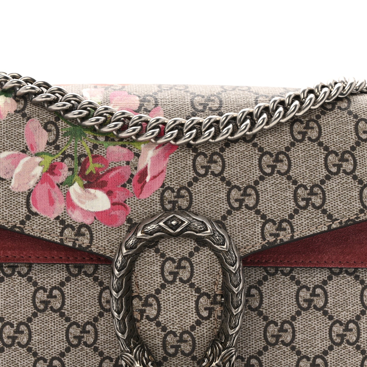 GG Supreme Monogram Blooms Small Dionysus Shoulder Bag Beige Multicolor Dry Rose