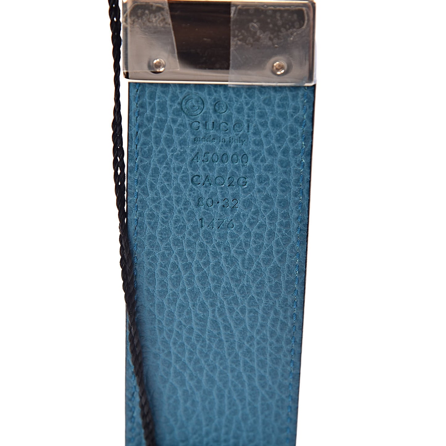 Dollar Calfskin 1973 Reversible Belt 80 32 Black Deep Cobalt