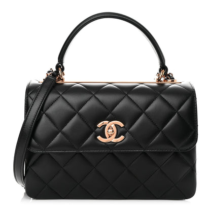Chanel Lambskin Quilted Small Trendy CC Dual Handle Flap Bag Black 1 of 11