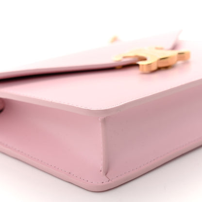 Celine Shiny Calfskin Triomphe Margo Wallet on Chain Pastel Pink 9 of 10