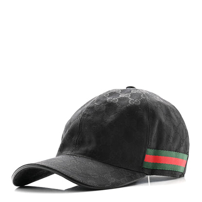 Gucci Monogram Web Baseball Hat M Black 1 of 9
