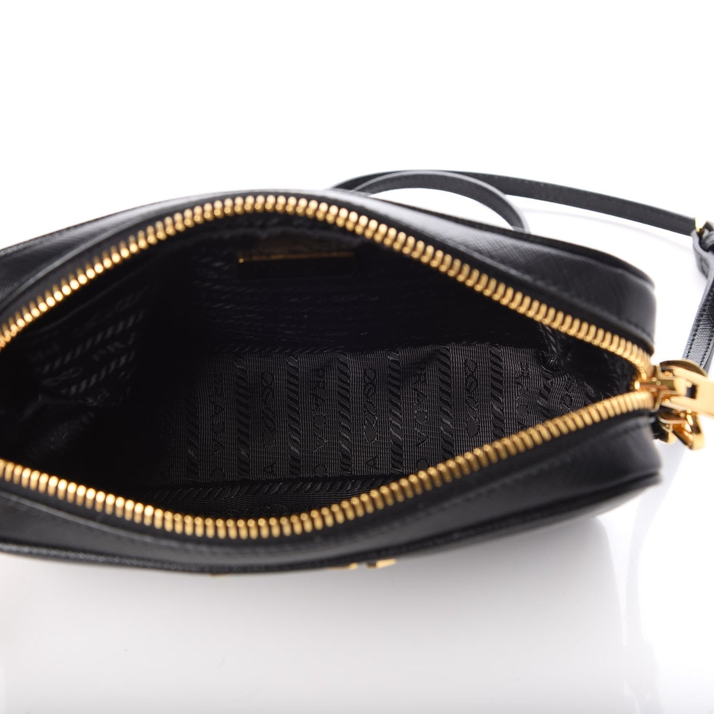 Saffiano Small Camera Crossbody Bag Black